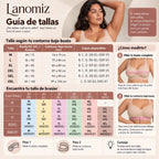 Guía de tallas Lanomiz: talla según tu contorno bajo busto, de M a 4XL